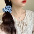 Miniatyrbild 4 av 7: 10 st hårscrunchies elastiska bobbles slipsar hästsvanshållare spårlösa rep mjuka band blå set eleganta accessoarer för flickor kvinnor tjockt eller tunt Blue