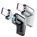 Miniatyrbild 1 av 5: 2-pack Magnetisk USB-C-adapter, Vinkelrät Typ C-kontakt, Stöder USB PD 100W Snabbladdning & 480 MB/s Dataöverföring, Kompatibel med USB-C Mobila P