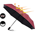 Miniatyrbillede 5 af 5: Parasol Foldbar Parasol Stormsikker Op til 140 Km/t, Vindtæt Storm Foldbar Parasol, Automatisk Åbn-luk Foldbar Parasol, Kompakt Foldbar Rejse G