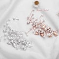 Miniatyrbild 2 av 6: Brudkrona med Kristaller, Blommor och Löv - Hårprydnad för Bröllop, Kvinnor och Flickor (Roséguld) 1 Count (Pack of 1) 1 Count (Pack of 1)