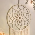 Miniatyrbillede 3 af 7: Macrame Drøm Fangst Stor Drøm Fangere til Soveværelse Boho Væghængende Dekoration med 5 Vævede Blade Kvaster Hjem Dekoration Ornament 5 Leafs