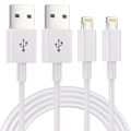 Pikkukuva 1 / 5: 2 kpl 1 metrin iPhone-latauskaapeli USB-kaapeli 3 jalkaa, 2,4 A nopea latauskaapeli iPhone 14 13 12 11 Pro Max XS XR X 8 7 6 Plus 5, iPad ja iPod 1m