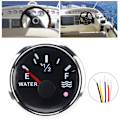 Miniatyrbillede 4 af 8: Vandstandsmåler, 52mm/2 tommer Vandstandssensor 9‑30V DC Smart Alarm til Marinebåd RV 0‑190ohm Europæisk Sensor (Sort) Vandvæske Niveau Måler