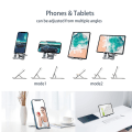 Miniatyrbilde 5 av 5: Telefonholder Tablet Stativ Justerbar Mobiltelefonholder Foldbar Metallstativ