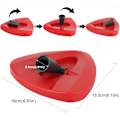 Pikkukuva 6 / 7: Punainen pyörivä mopin pääosa ja moppivarsi Vleda Turbo Spin 2-in-1 -säiliömoppiin, kolmion muotoinen pyörivä mopin päälevy Turbo Smart /E -moppiin Red Base,silver Handle