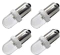 12 stk BA9S LED-pære 240V AC/DC erstatning for indikatorlamper, hvit