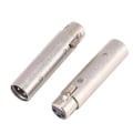 Miniatyrbilde 4 av 4: 2 stk Mikrofonkontakt 3-polet XLR Hann til Hunn Sokkel Lyd Mikrofon Forlengelsesadapterkontakter