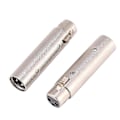 Miniatyrbillede 4 af 4: 2 stk. Mikrofonkontakt 3-polet XLR Han til Hun Stik Lyd Mikrofon Forlænger Adapter Stik