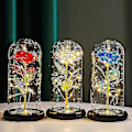 Miniatyrbillede 2 af 2: Galaxy Rose Blomst Gave, Evighedsrose I Glaskuppel, Unikke Gaver Til Kvinder Og Fødselsdag