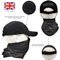 Pikkukuva 3 / 7: Camo-hatut miehille ja viilentävä kaulahuivit Baseball-lippikset Kasvohuivi Maski Armeijan taktinen sotilashattu Kaulaputki Snoodit Juoksuun Metsästykseen Leirintään Camo Black One Size