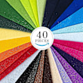 Miniatyrbillede 5 af 5: Filtstofplader Diy Håndværk Assorterede Farver 40stk Firkanter (15*15cm)