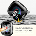 Miniatyrbild 4 av 8: Diruite 4-pack fodral för Fitbit Versa 4/Sense 2 skärmskydd, HD stöttåligt mjukt TPU-fodral med fullständigt skydd för Fitbit Versa Black+Black+Clear+Clear