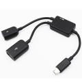 Pikkukuva 1 / 5: Kestävä Micro USB -muunninjohto 2-in-1 OTG Micro USB -sovitin puhelimille