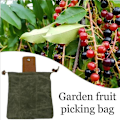 Miniatyrbild 4 av 4: Canvas Forage Pouch, Fällbar Canvas Bushcraft Väska Med Dragsko Läderöverdrag, Midjehängande Verktygsväska För Fruktplockning Svart