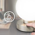 Miniatyrbillede 2 af 5: 3-trins berøringsfølsom sengelampe, bordlampe med berøringsfunktion, læselampe, soveværelsesbelysning, babybørneværelse, 3 lysstyrkeniveauer