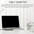 Miniatyrbild 3 av 5: USB-C Hub 4-i-1 Bärbar Legering USB Typ C till 4 USB 2.0 480 Mbps Port Hub Adapter