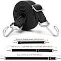 Miniatyrbillede 2 af 8: Justerbare Bungee-snore med kroge, 4-pak 2M Elastiske Bungee-stropper Lang Elasticitet Reb Heavy Duty Bungee-stropper med krog til Motorcykel, Black 200Centimeter