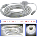 Miniatyrbillede 2 af 5: LED-bånd, LED-strip, LED-panel, lysende LED-panel 220v AC 2835 Ip68 Tanche 144leds/m 900lm, LED-striplys lysende panel (koldt hvidt, 8m