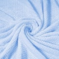 Miniatyrbilde 5 av 5: Flanellpute, 127x178 Cm Myk Sofa Pledd, Waffle Fleece Pledd For Sofa, Babyblå Pledd