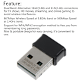 Miniatyrbilde 4 av 5: Wifi-adapter 2.4 GHz/5 GHz USB-AC53 for Nano USB trådløst nettverkskort for PC-bærbar PC