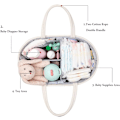 Miniatyrbild 6 av 7: Babyblöj Caddy Organiser, Bärbar Bomullsrep Vävd Blöj Caddy - Barnkammare Förvaring, DIY Korg med Utbytbara Fack, Nyfödd Duschpresent 8gugray