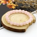 Miniatyrbilde 3 av 5: Krystallarmbånd, 8mm Naturlig Edelstensperler Armbånd, Helbredende Krystallarmbånd for Kvinner og Menn Pink,Rose