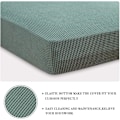 Miniatyrbild 5 av 7: Stretchig soffkuddeöverdrag Soffa soffkudde Möbelskydd Soffa överdrag med elastisk botten Spandex Jacquardtyg Små rutor(C Sage 1 Cushion Armchair