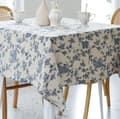 Pastoral Rektangulär Bordsduk Blå Blommig Avlång Dammsäker