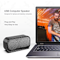 Miniatyrbillede 4 af 5: USB Computerhøjttaler, PC-højttalere til stationær computer, lille bærbar højttaler med høj lydkvalitet, høj volumen, Plug and Play