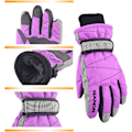 Miniatyrbild 3 av 6: Barn Skidhandskar Vinter Kalla Väder Vindtäta Varma Snowboard Sport Vantar för Pojkar Flickor B  Purple 67 years old