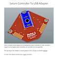 Miniatyrbilde 4 av 4: 1 stk. spillkontrolleradapter Forsegasaturn håndtak USB-adapter
