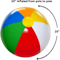 Miniatyrbild 5 av 7: 16/20/24 tum Strandboll Uppblåsbar Flerfärgad Semester Simbassäng Festleksaker Uppblåsbar Sommarspel, 1pk-12pk, Regnbåge, 6 st Rainbow 6pcs