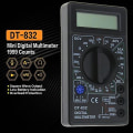 Miniatyrbillede 3 af 5: 1999 Dt-832 Digitalt Multimeter Tæller Ac/dc Ampere Volt Ohm Tester Voltmeter Amperemeter Multimeter Gul