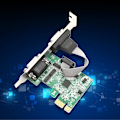 Pikkukuva 2 / 5: Rs232 Pci Express Pcie -kortti 2 sarjaportin Db9-sovittimella Rs-232 Nopea Ax99100-siru