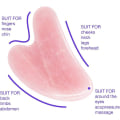 Miniatyrbilde 2 av 5: Gua Sha Massasjeverktøy Rose Kvarts Jade Guasha Ansiktsverktøy, Gua-sha Stein For Nakke Kropp Spa