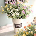 Miniatyrbillede 5 af 5: Idyllisk minimalistisk krysantemum indicum kunstig falsk blomsterplanter hjemmedekorationsbryllupsbuket