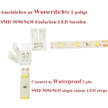 Miniatyrbild 4 av 5: 10 st L-formade LED-remsanslutningar 2-polig, för 10 mm breda enfärgade SMD 5050 5630 LED-remsor, snabbkoppling