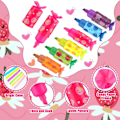 Pikkukuva 3 / 7: 24 kappaletta Mini Candy Highlighter, Pastelli Highlighter, Söpö Highlighter Marker Hedelmäkuviot Hauska Kirjoitustarvikkeet Makeisjuhliin Syntymäpäivä Onnittelu C