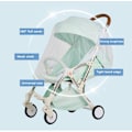 Miniatyrbillede 3 af 8: Barnevognsnet, Universal Mygge Insektnet Beskyttelsescover til Klapvogn barnevogn lift seng klapvogn vugge kurv jogger Rejseseng White 1 Count (Pack of 1)