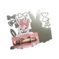 Miniatyrbillede 1 af 3: Påskehare Metal Skæreforme Scrapbooking Stencil Die Cuts Kort Prægning