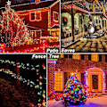 Miniatyrbild 2 av 5: Fairy Lights, 10m 100 LED Super Långa Stränglampor Nätström För Inomhus Utomhus Födelsedag Bröllop Hemfest Trädgård Färg