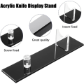 Miniatyrbilde 5 av 5: Akryl Kniv Stativ - Kniv Display Holder For Display - Nives Display Stativ Rack 2d Akryl Kniv Skrivebord Display Stativ For Jakt Og Kniver