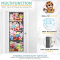 Miniatyrbilde 3 av 5: Oppbevaringspose for bamse over døren - Organiser for bamser med 4 store lommer - Hengende nettposer for baby-plysjleker, soverom, barnerom, leker