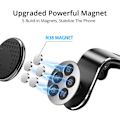 Miniatyrbild 3 av 7: Biltelefonhållare, Magnetisk Luftventil Biltelefonfäste - 360° Rotation med 5 Starka Magneter Biltelefonhållare för iPhone 14 13 12 Pro Max XS Gal 1 black