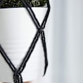 Miniatyrbild 2 av 4: 2 st Macrame Växthängare Inomhus Utomhus Hängande Planterkorg Bomullsrep Handgjord Blomkruka Nätväska