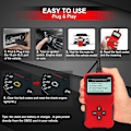 Miniatyrbillede 6 af 7: Car OBD2 Scanner Universal Wired Auto Engine Fault Code Reader CAN Diagnostic Scan Tool V309 til Check Engine Light, I/M Readiness Smog Check, HD LCD V309