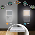 Miniatyrbilde 2 av 5: Plug-in LED Nattlampe med Automatisk Skumring til Daggry Sensor, Justerbar Lysstyrke Varmt Hvitt Lys 2 Pakning