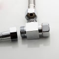 Miniatyrbillede 5 af 5: Messing brusearm 3-vejs diverter T til slange standardforbindelse - G1/2\" håndbrusesystem reservedel bruserflowkontrol splitter T-samlingsadapter