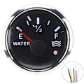 Miniatyrbillede 1 af 8: Vandstandsmåler, 52mm/2 tommer Vandstandssensor 9‑30V DC Smart Alarm til Marinebåd RV 0‑190ohm Europæisk Sensor (Sort) Vandvæske Niveau Måler