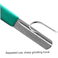 Miniatyrbillede 2 af 5: Diamant Fiskekrog Slibestein Fiskeslibesten Til Fiskekrog Slibning Fiskegrej Æske Slibetilbehør Værktøj (1 stk, Grøn)
